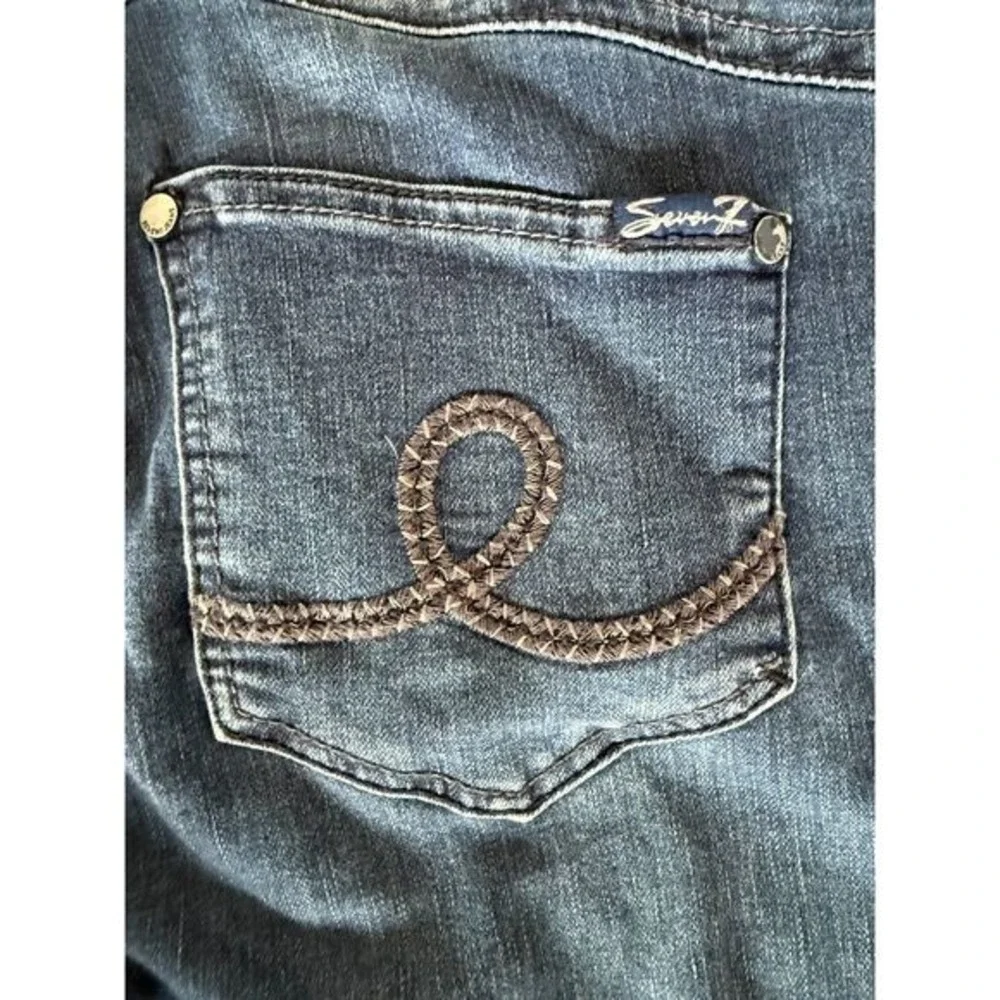 Seven7 Slim Boot‎ Jeans Size 12 Blue Slimaker Mid Rise Denim Pants 1001